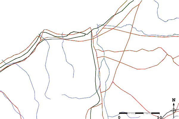 Roads and rivers close to Kanayasan