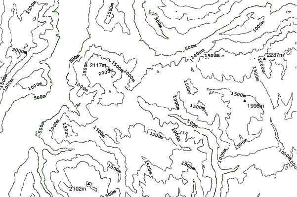 Lavarone neighbourhood contours