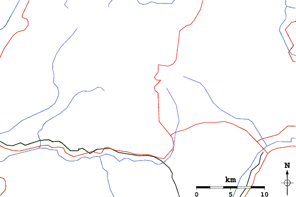 Roads and rivers close to Corralco (Lonquimay)
