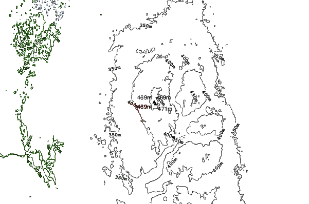 Mad River Mountain neighbourhood contours