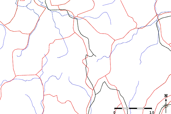 Roads and rivers close to Miinohara