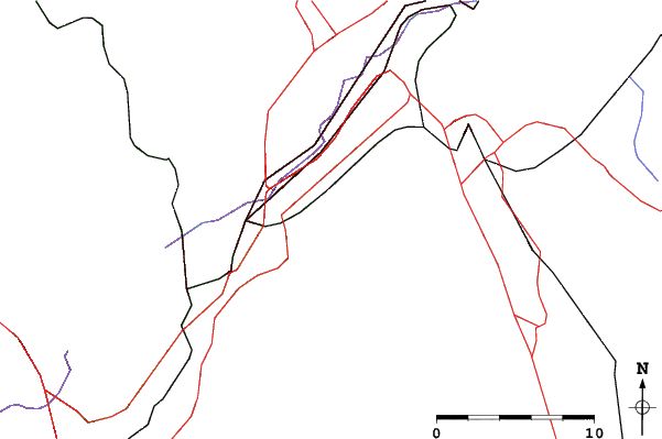 Roads and rivers close to Montage Mountain Resorts