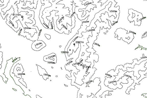 Mount Olympus neighbourhood contours