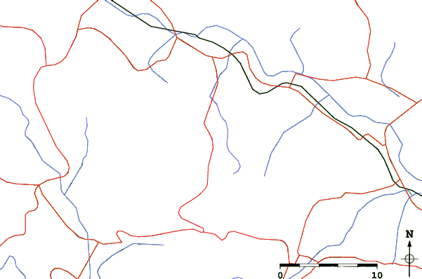 Roads and rivers close to Mount Parnassos