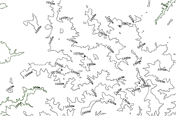 Mount Stirling neighbourhood contours