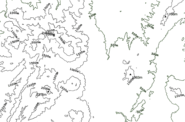 Myoko Ikenotaira Onsen neighbourhood contours