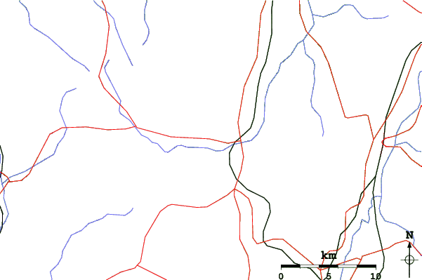 Roads and rivers close to Myoko Suginohara