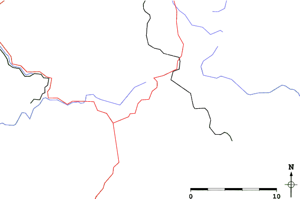 Roads and rivers close to Neuastenberg/Postwiese