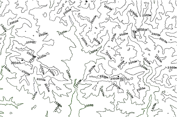 Panticosa neighbourhood contours