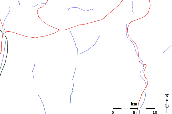 Roads and rivers close to Panticosa