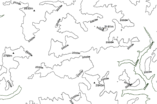 Passo San Pellegrino neighbourhood contours