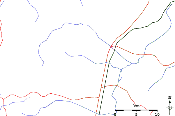 Roads and rivers close to Popova Sapka