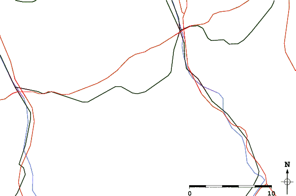 Roads and rivers close to Řeka