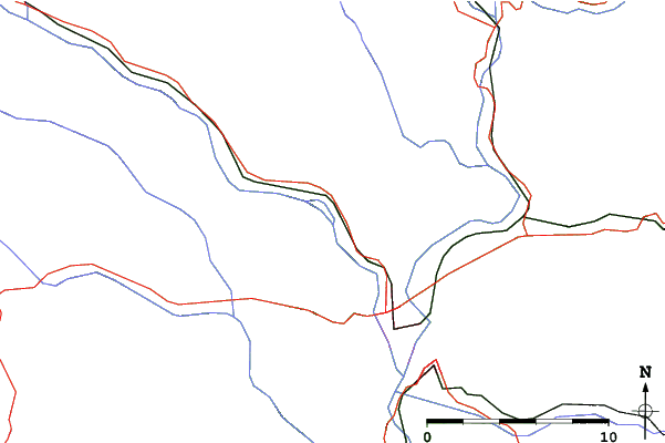 Roads and rivers close to Renčišov - Búče