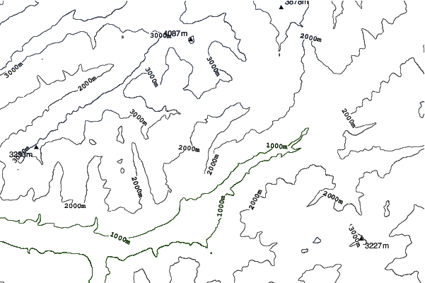 Riederalp - Aletsch neighbourhood contours