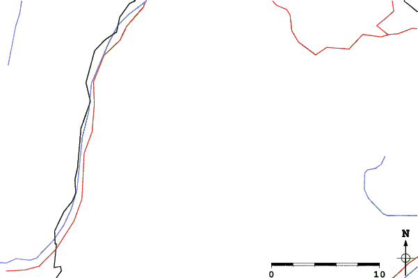 Roads and rivers close to Saas Grund