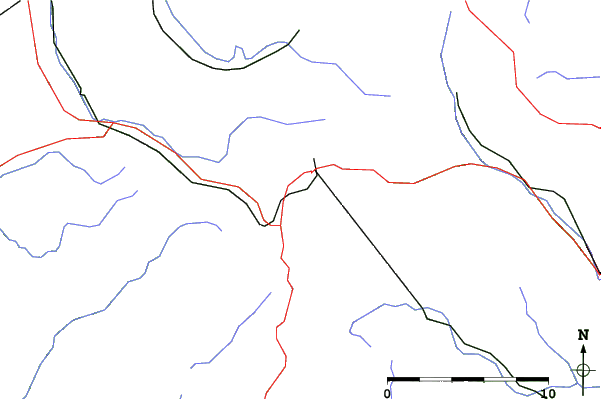 Roads and rivers close to Saint Maurice Sur Moselle