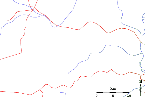 Roads and rivers close to Saklıkent