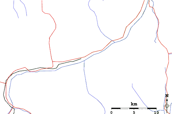 Roads and rivers close to Scuol/Engadin