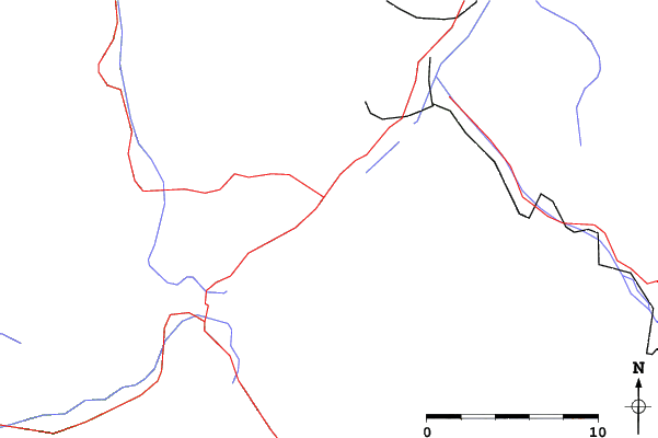 Roads and rivers close to Silvaplana/Engadin