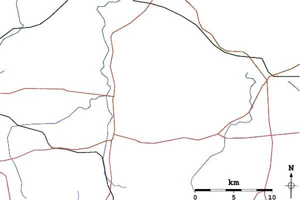 Roads and rivers close to Ski Wentworth
