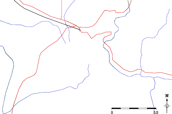 Roads and rivers close to Snowhaven