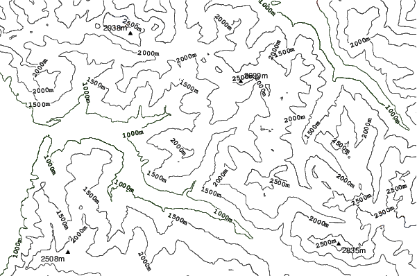 St. Antönien neighbourhood contours