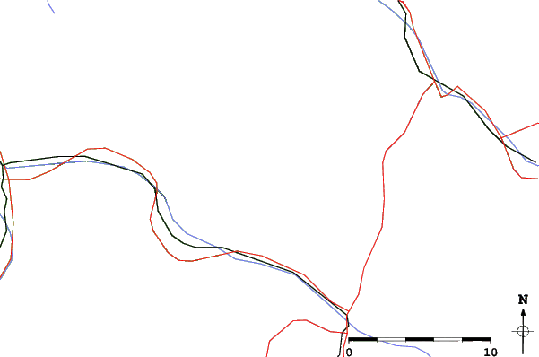Roads and rivers close to St. Antönien