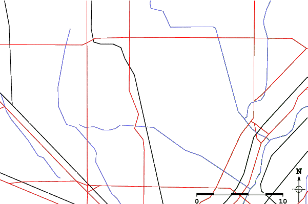 Roads and rivers close to Stony Mountain
