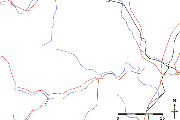 Roads and rivers close to Suicide Six