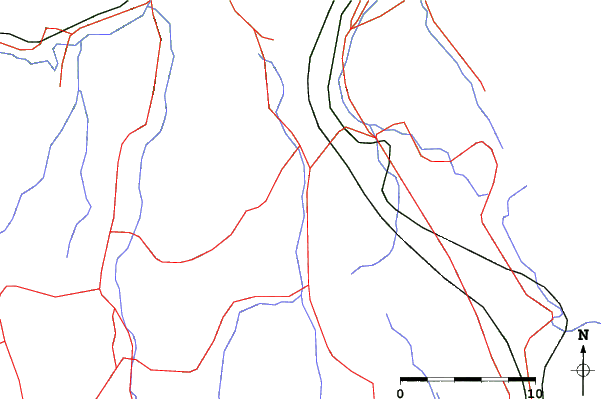 Roads and rivers close to Kagura