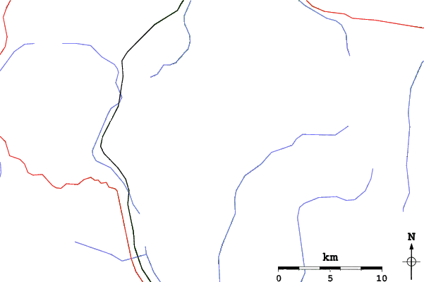 Roads and rivers close to Tavascan - Pleta del Prat