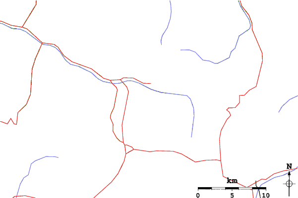 Roads and rivers close to Telluride