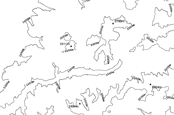 Tesero Pampeago neighbourhood contours
