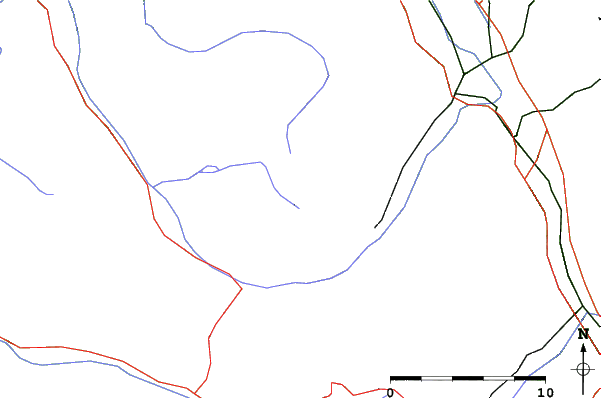 Roads and rivers close to Torgon-Les Portes du Soleil