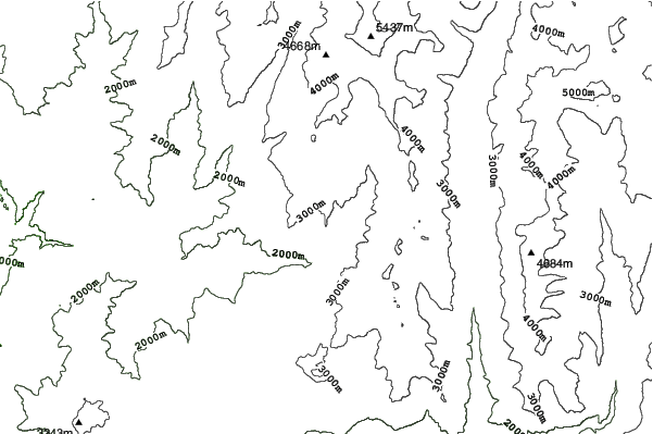 Valle Nevado neighbourhood contours