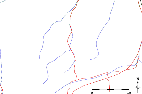 Roads and rivers close to Vals