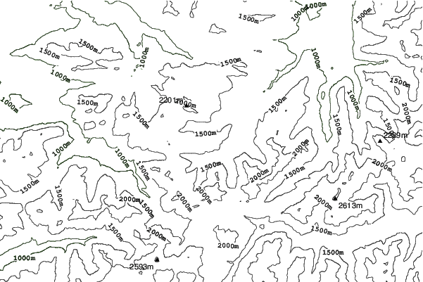 Walmendingerhorn (Kleinwalsertal) neighbourhood contours
